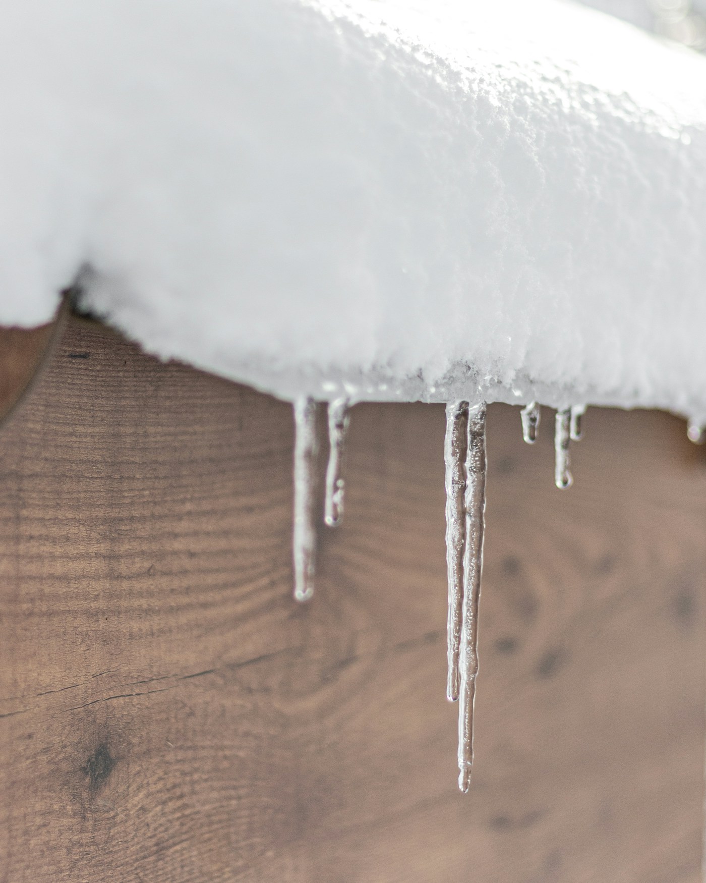 Icicles, north gutter